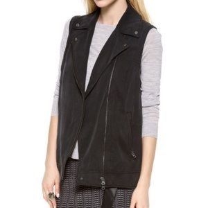 Club Monaco Moto Vest in Grey